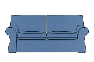 Newport | 3 Seater Extra Loose Cover | Capri Blue