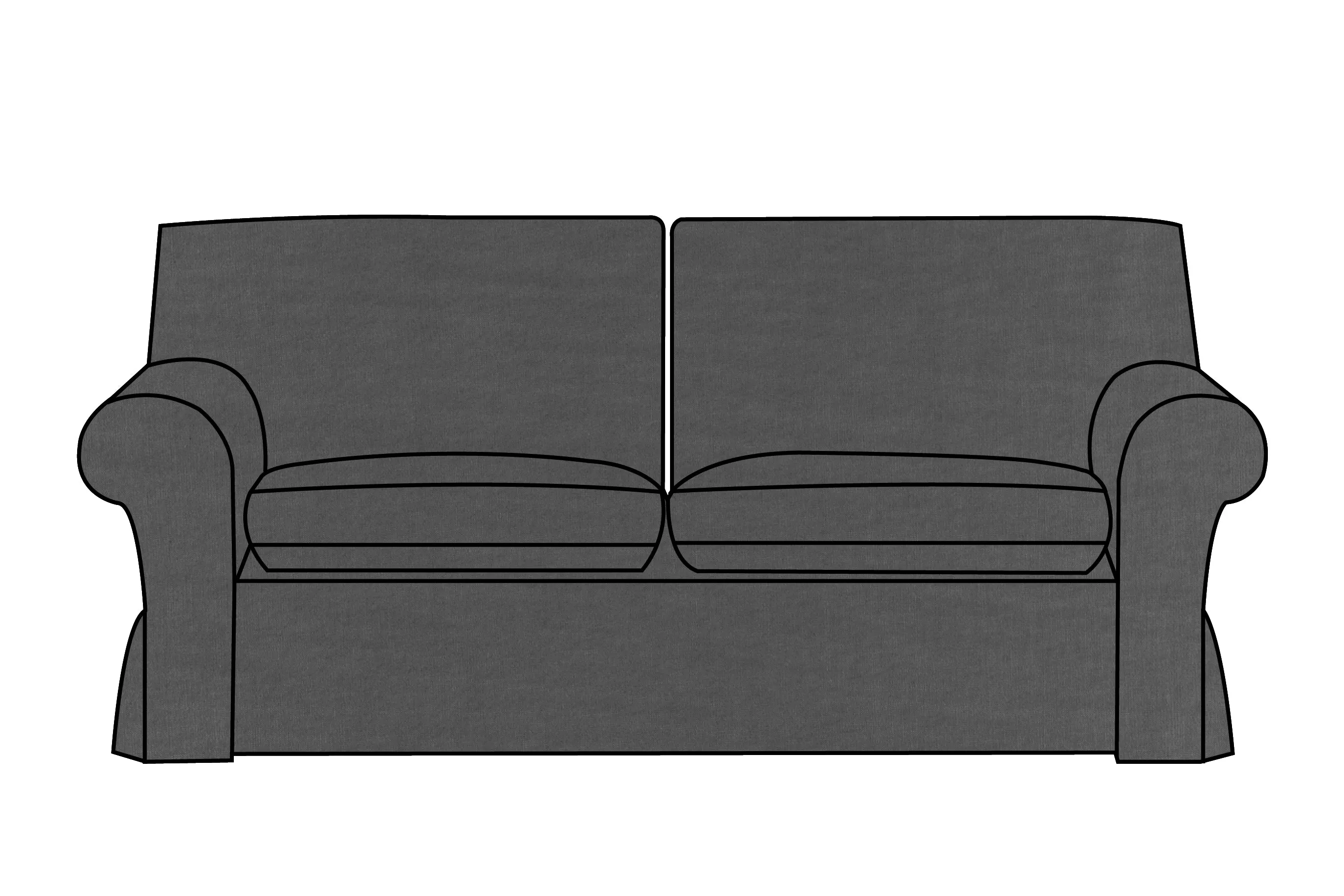 Newport | 3 Seater Extra Loose Cover | Capri Dark Grey