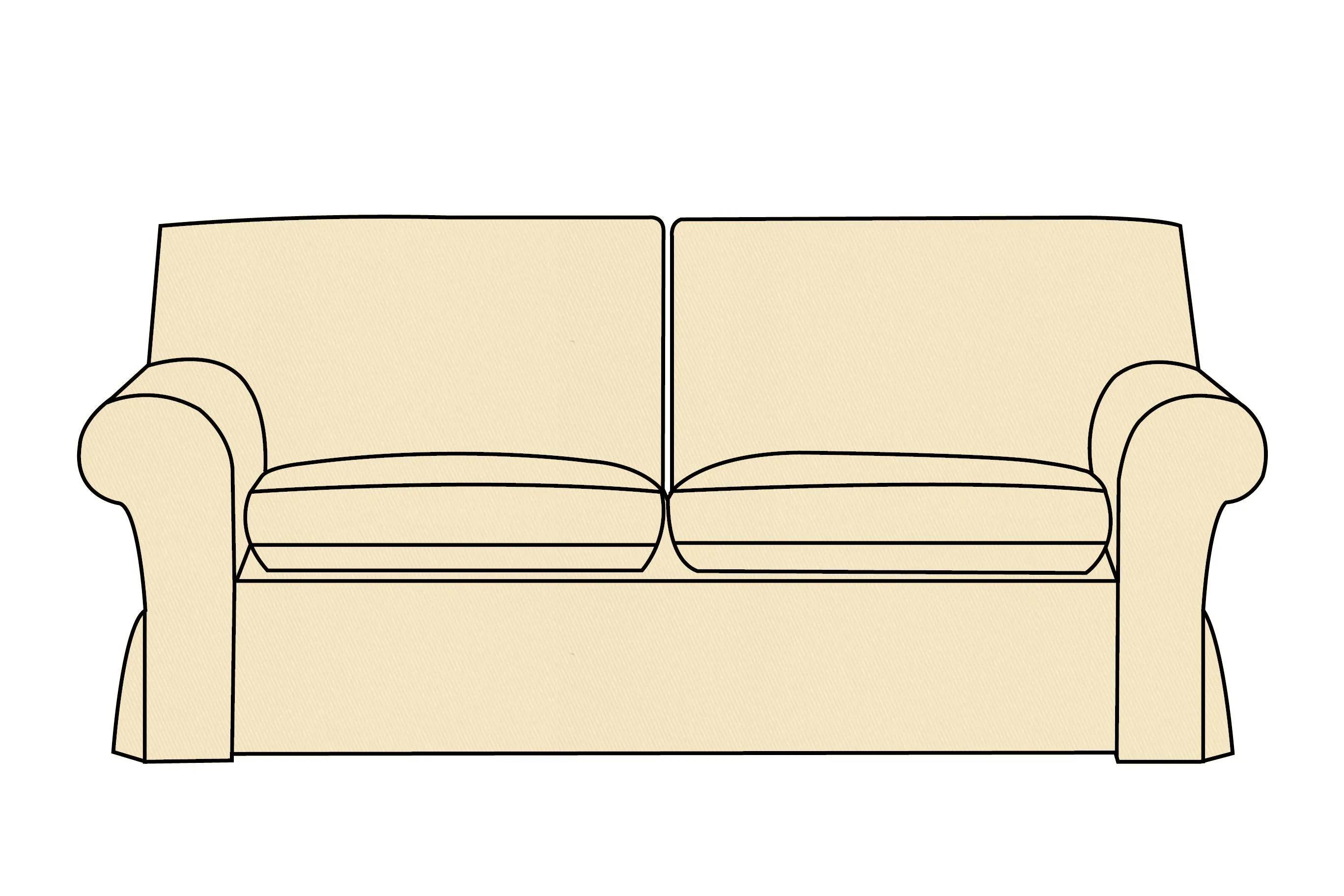 Newport | 3 Seater Extra Loose Cover | Miami Ivory