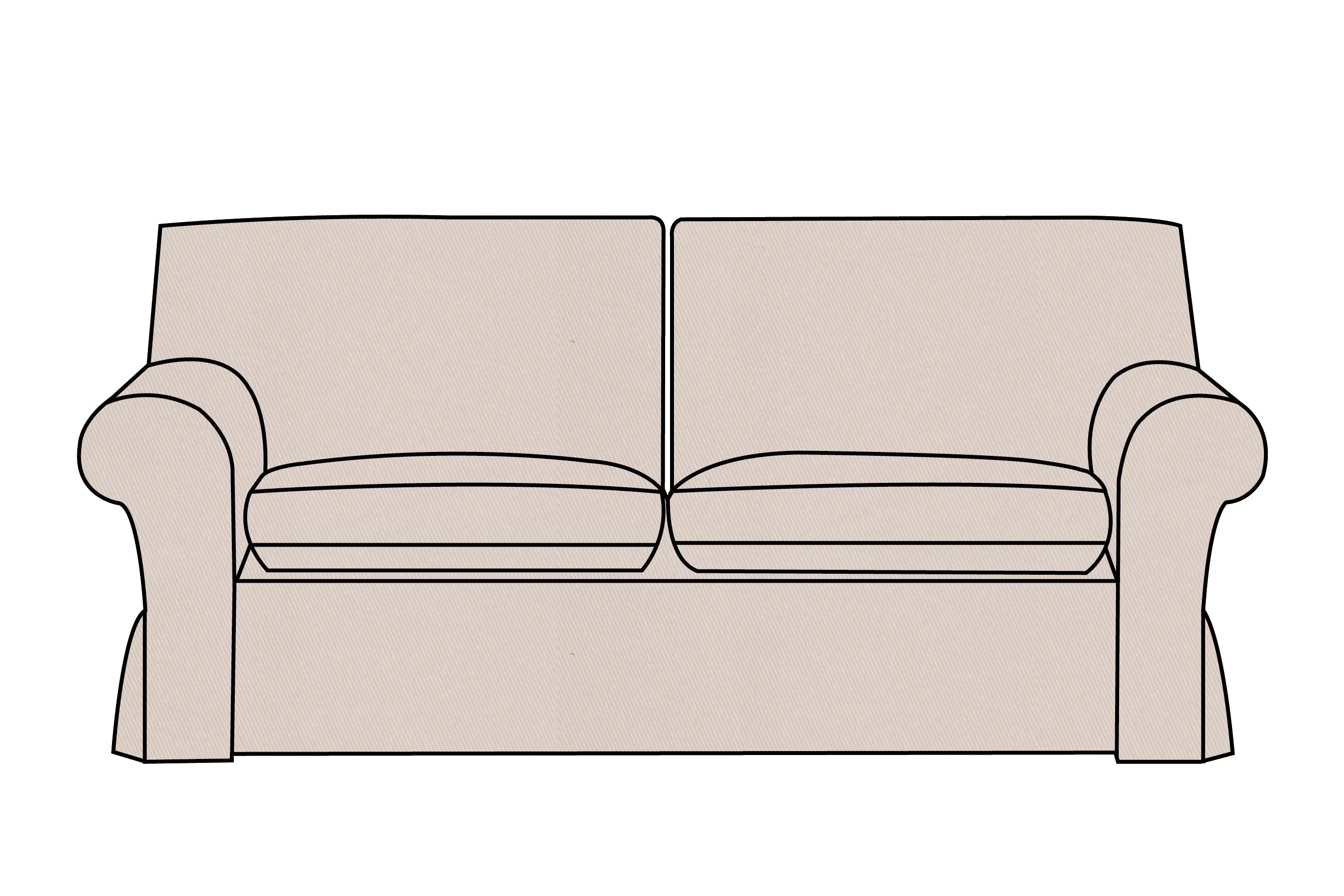 Newport | 3 Seater Extra Loose Cover | Miami Oatmeal