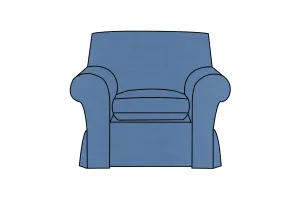 Newport | Armchair Extra Loose Cover | Capri Blue