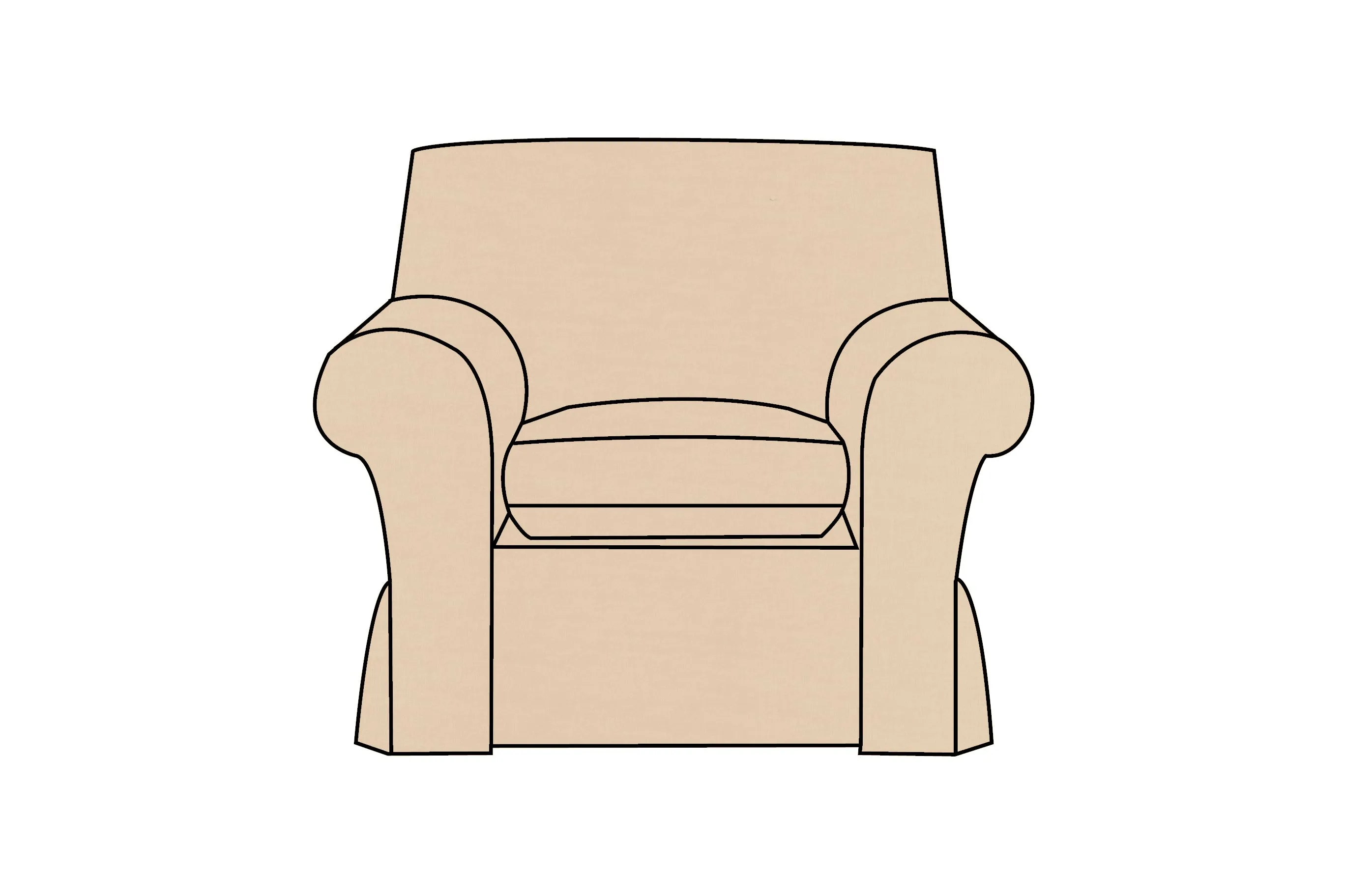 Newport | Armchair Extra Loose Cover | Capri Natural