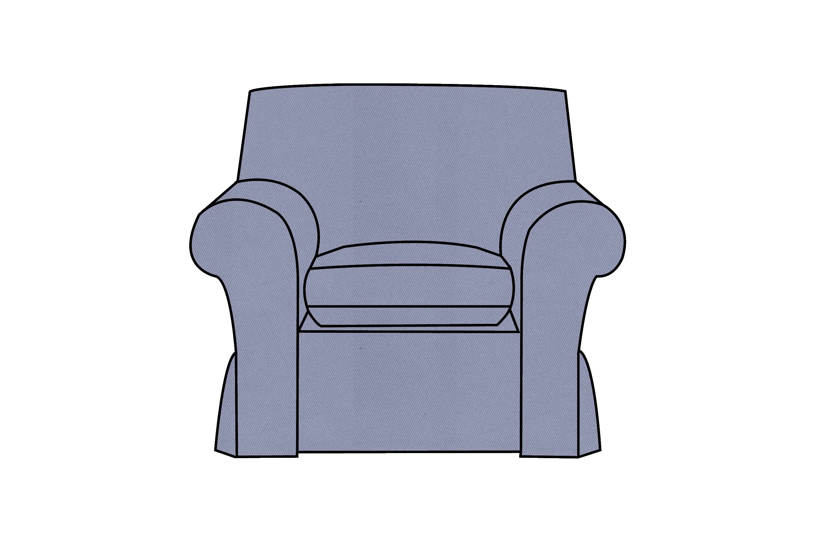 Newport | Armchair Extra Loose Cover | Miami Sea Blue