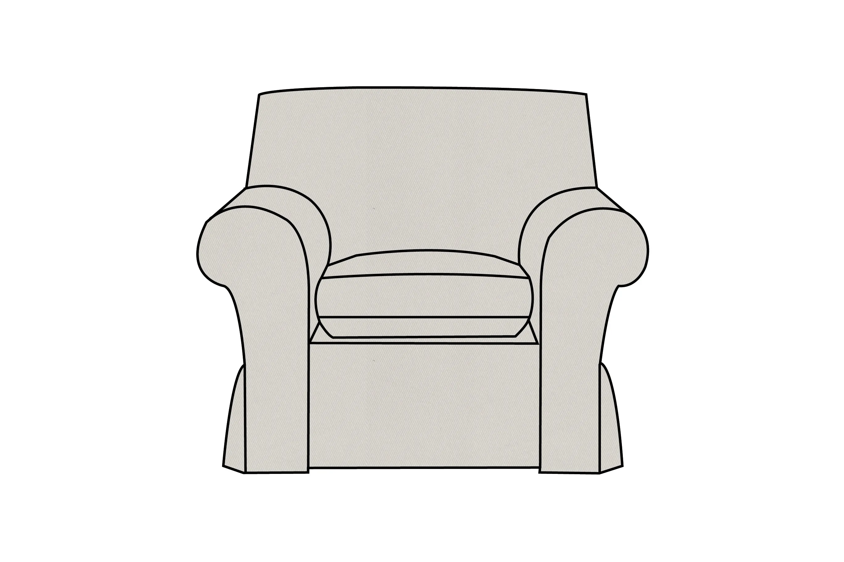 Newport | Armchair Extra Loose Cover | Miami Silver