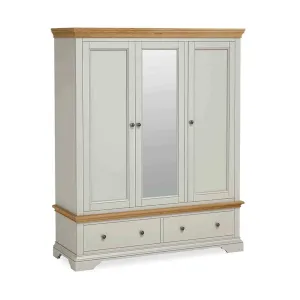 Normandy Grey Large Triple Wardrobe