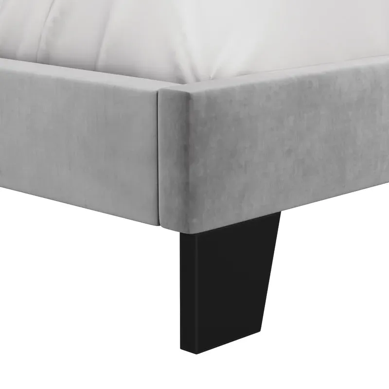 Novel Upholstered King Low Profile Platform Bed