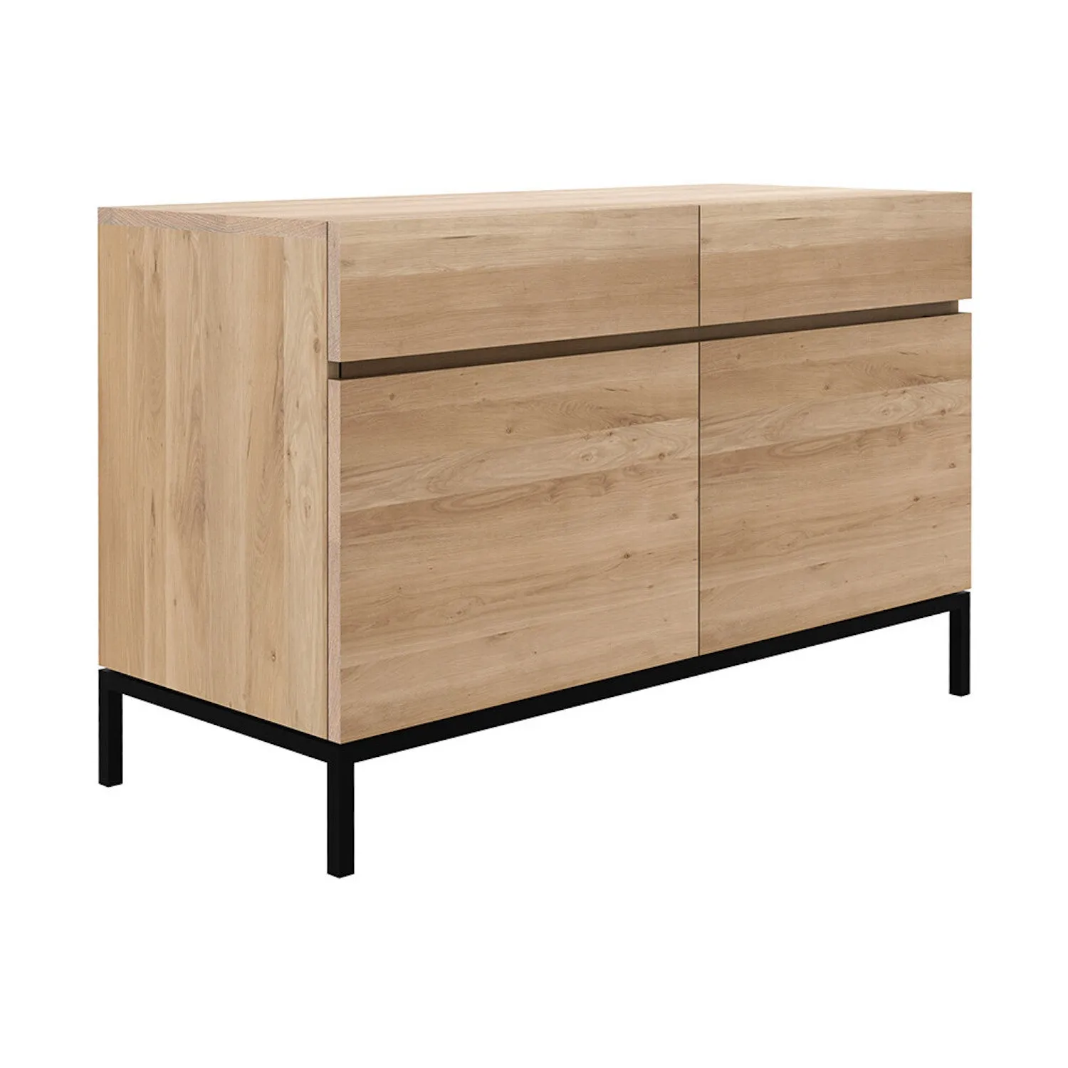 Oak Ligna Sideboard - Black Metal Legs