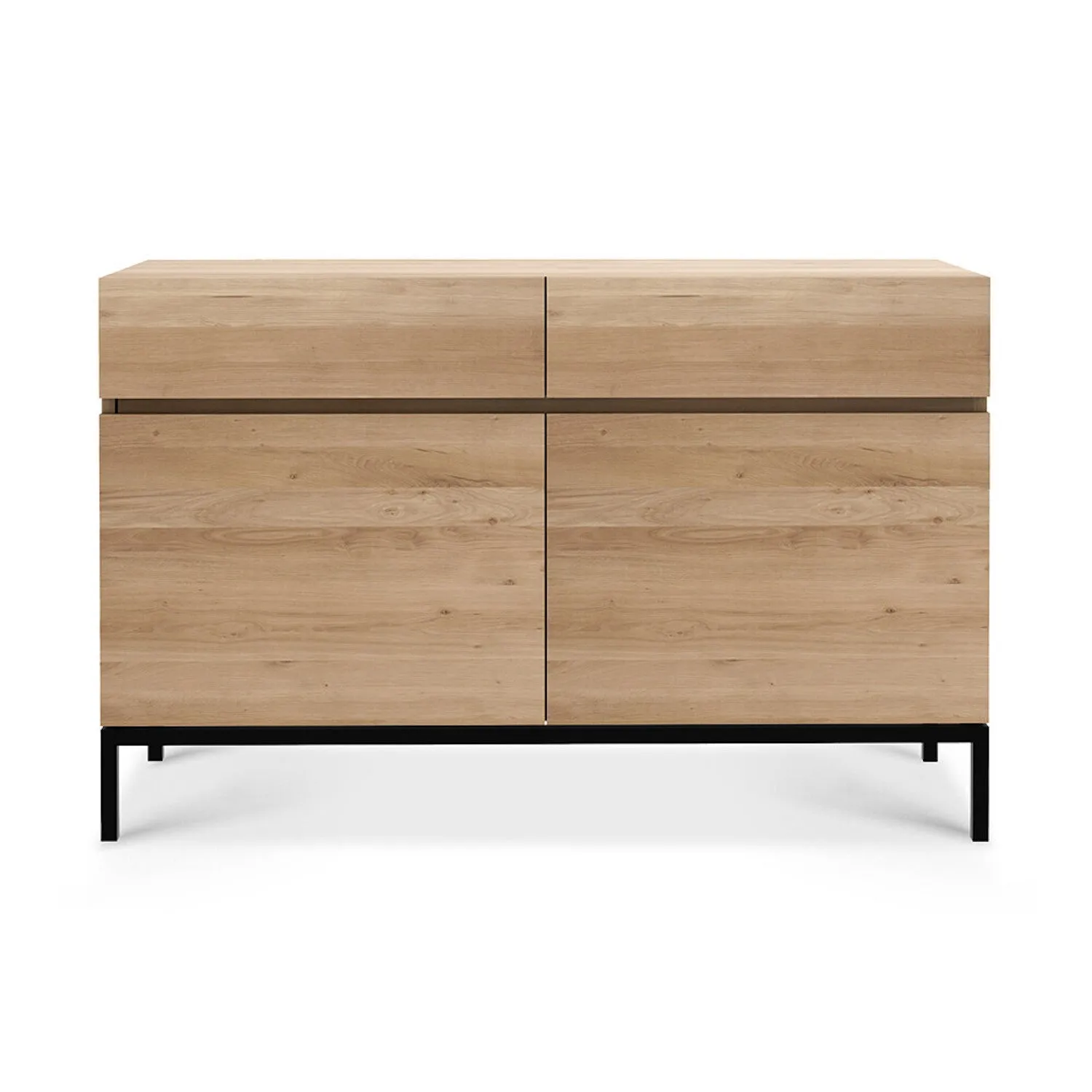 Oak Ligna Sideboard - Black Metal Legs