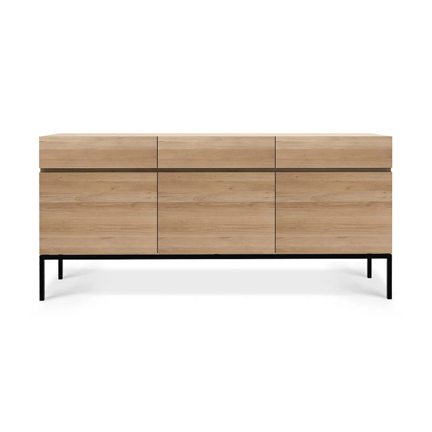 Oak Ligna Sideboard - Black Metal Legs