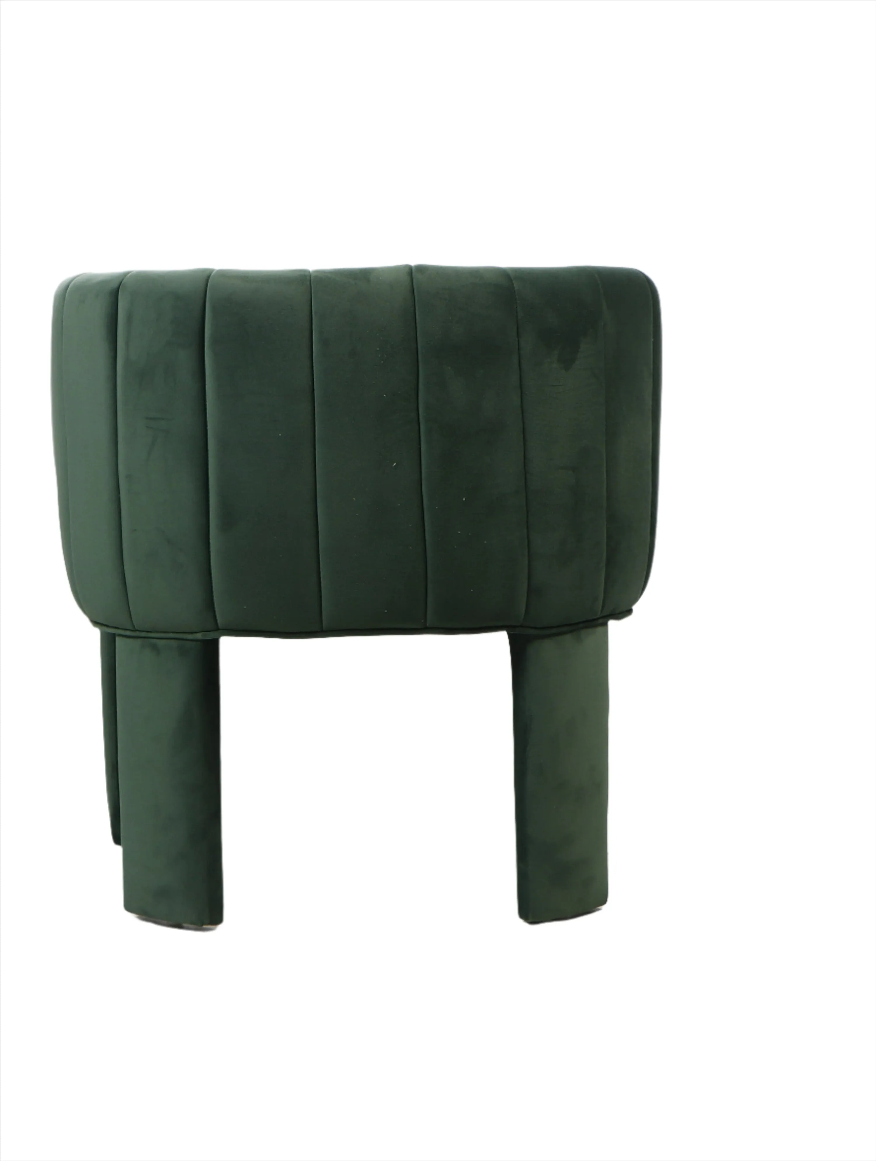 Olivia Channel Tufted Armchair Barrel Chair in Green