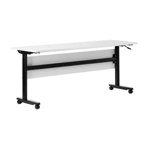 Palmer Commercial Grade Heavy-Duty Nesting Flip Training Table with T-Legs, Modesty Panel, Tabletop, and Frame