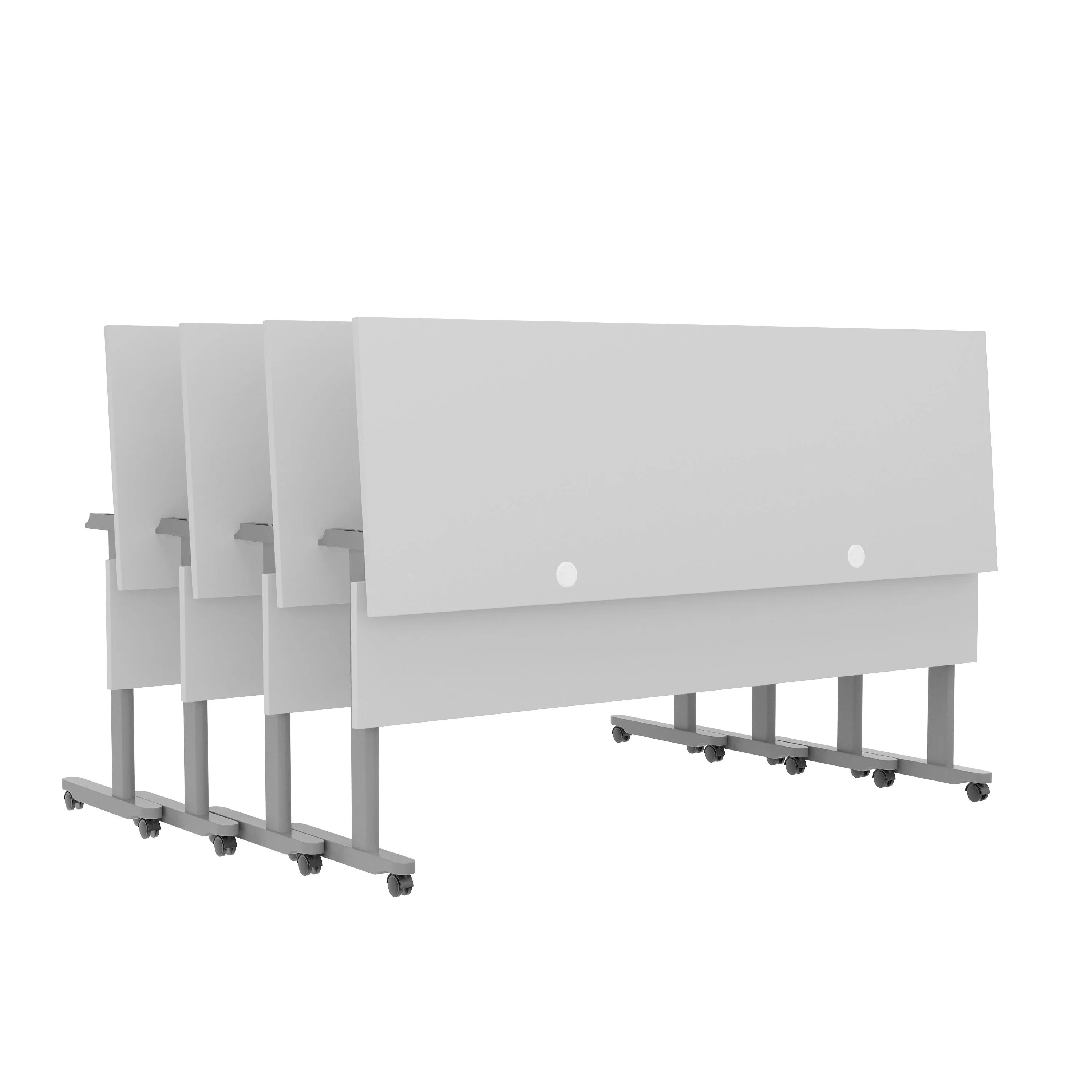 Palmer Commercial Grade Heavy-Duty Nesting Flip Training Table with T-Legs, Modesty Panel, Tabletop, and Frame