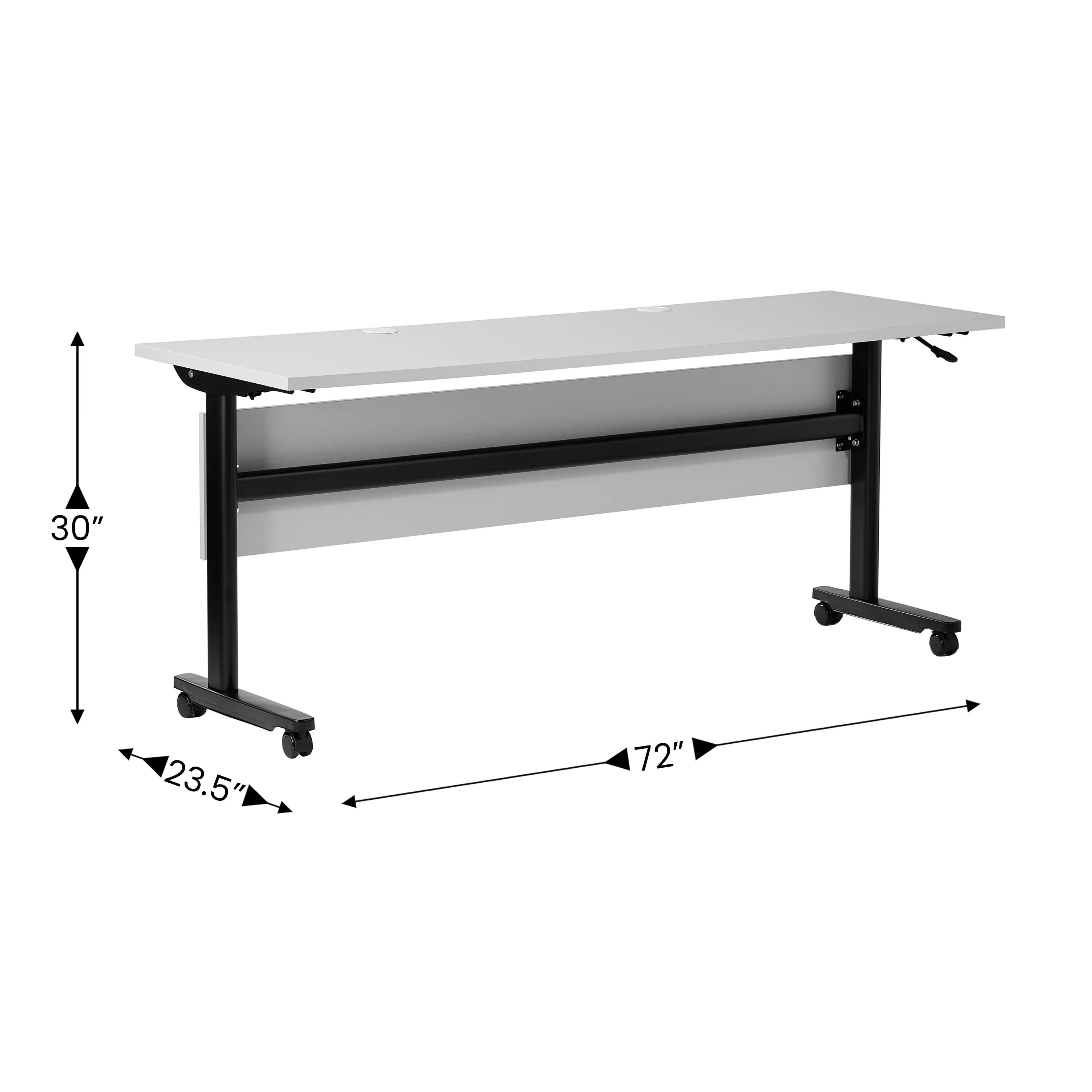 Palmer Commercial Grade Heavy-Duty Nesting Flip Training Table with T-Legs, Modesty Panel, Tabletop, and Frame