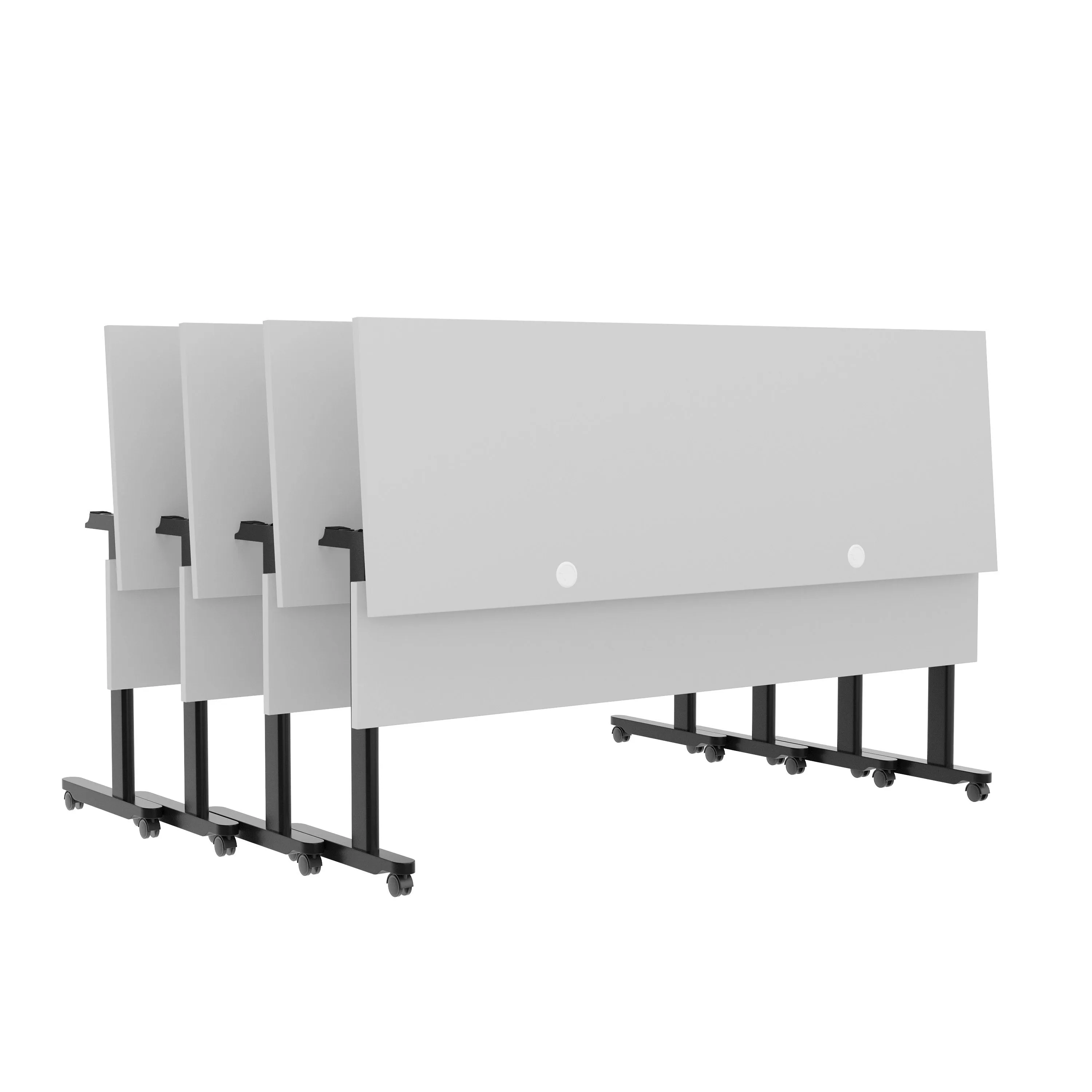 Palmer Commercial Grade Heavy-Duty Nesting Flip Training Table with T-Legs, Modesty Panel, Tabletop, and Frame