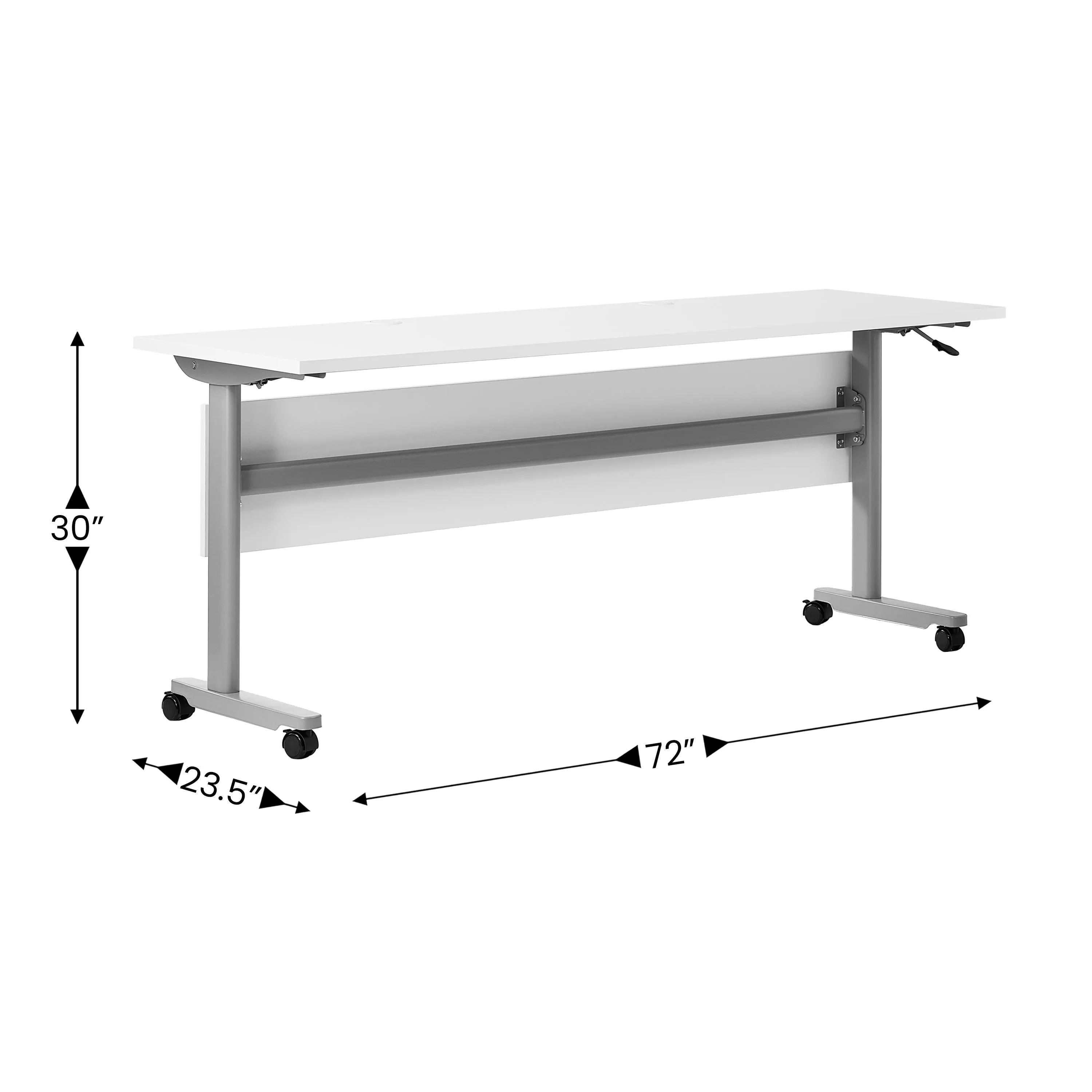 Palmer Commercial Grade Heavy-Duty Nesting Flip Training Table with T-Legs, Modesty Panel, Tabletop, and Frame