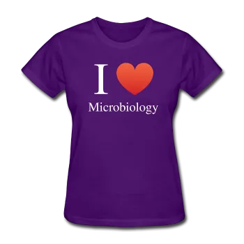 "I ♥ Microbiology" (white) - Women's T-Shirt