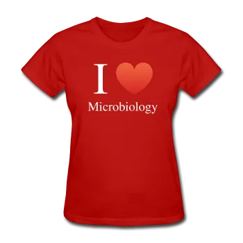 "I ♥ Microbiology" (white) - Women's T-Shirt