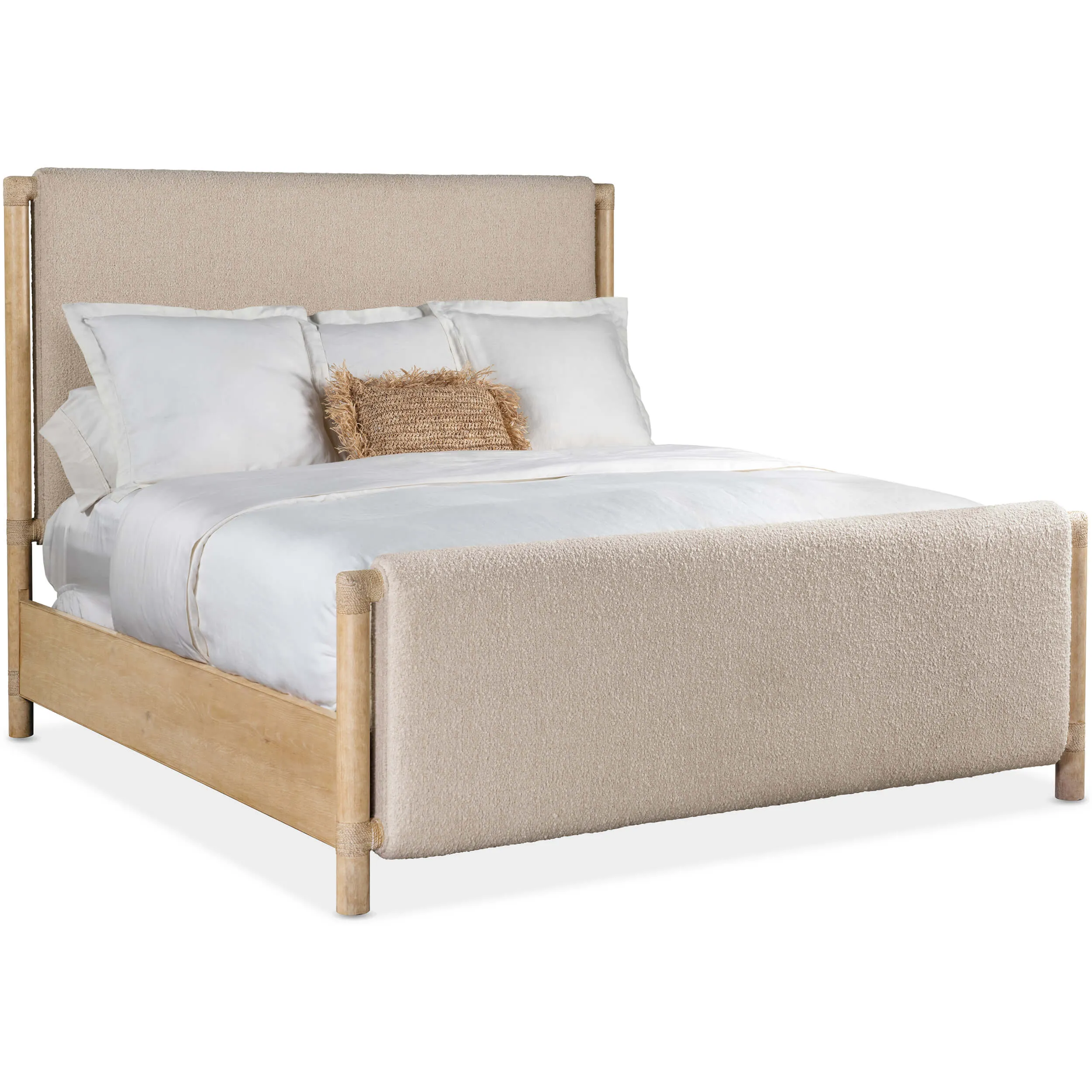 Retreat Upholstered Panel Bed, Neo Cream/Dune