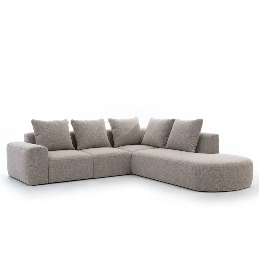 Roma Performance Boucle Sectional Sofa