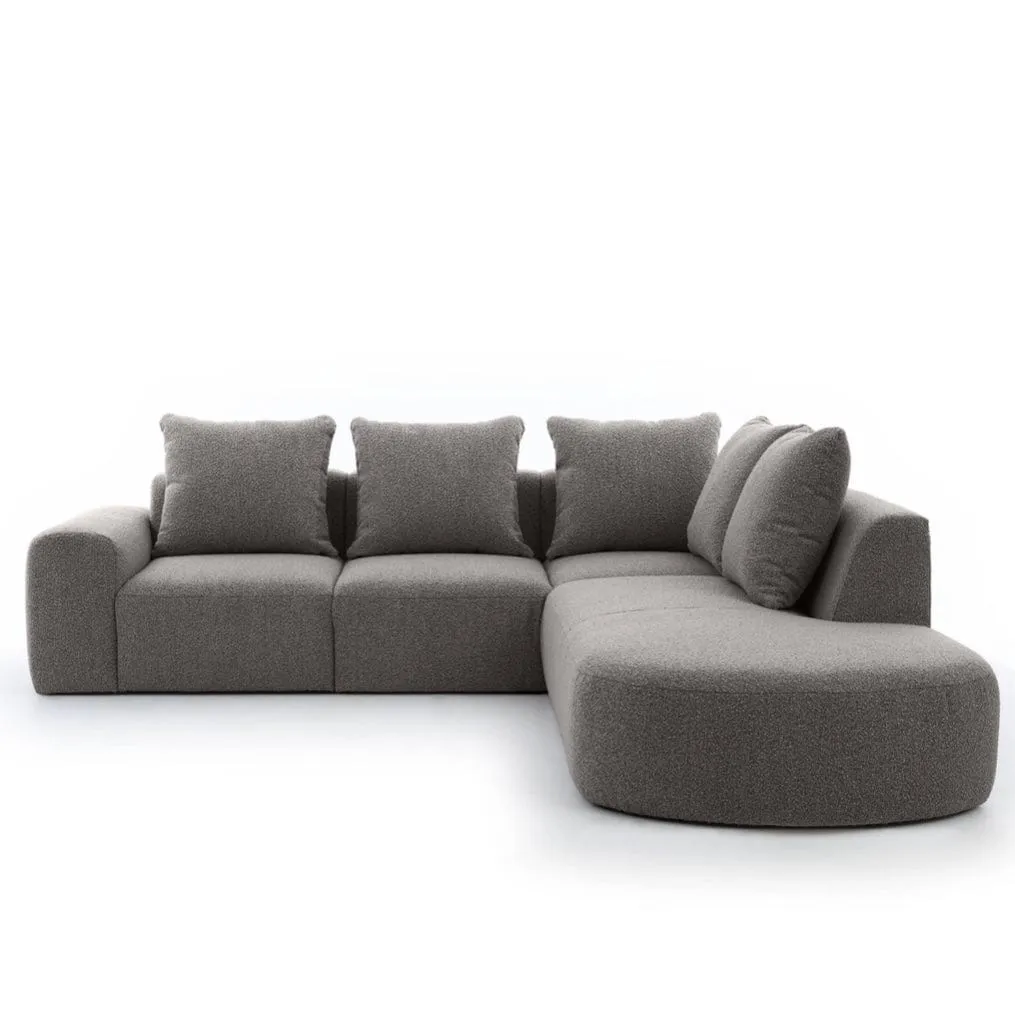 Roma Performance Boucle Sectional Sofa