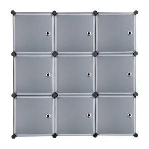 RONSHIN Storage Organizer Diy 9-Cube Storage Shelving With Doors