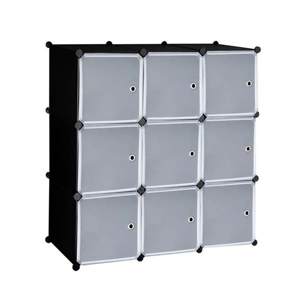 RONSHIN Storage Organizer Diy 9-Cube Storage Shelving With Doors