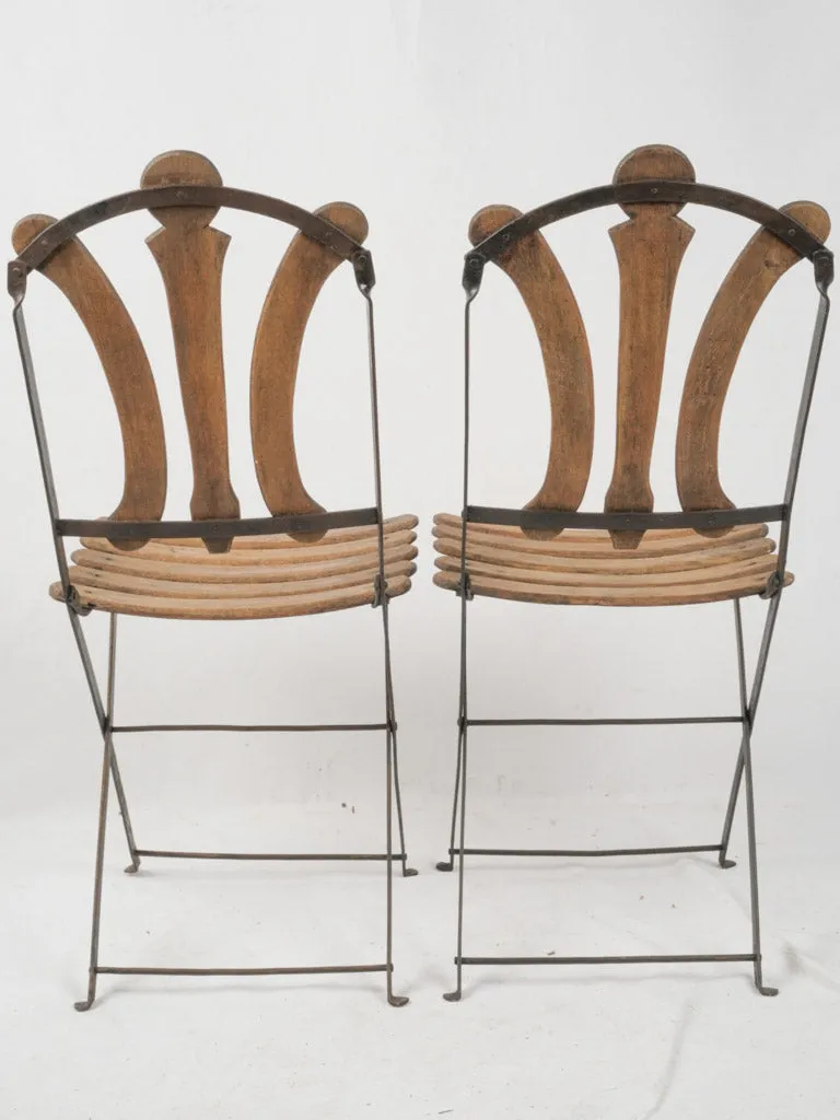 Set of 4 Vintage Foldable Garden Chairs 35¾"