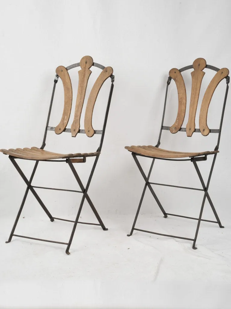 Set of 4 Vintage Foldable Garden Chairs 35¾"