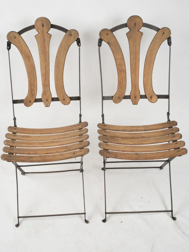 Set of 4 Vintage Foldable Garden Chairs 35¾"