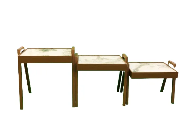 Set of Nesting Side Tables with Handles