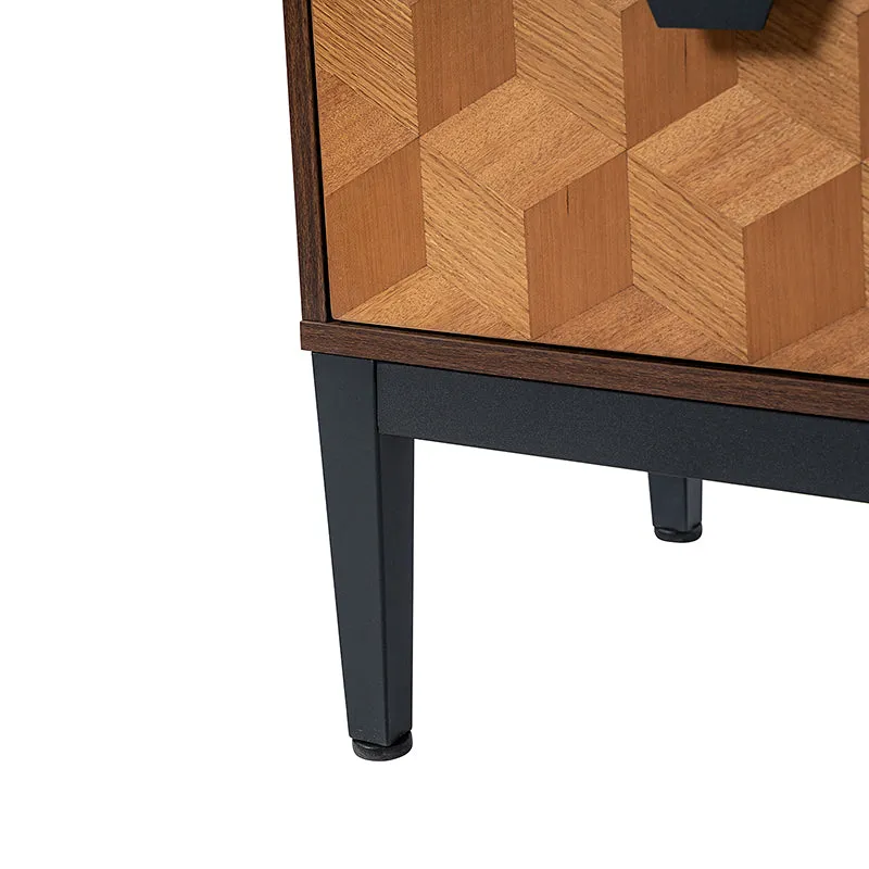 Siap 25" Tall 2-Drawer Nightstand with Built-in Outlets