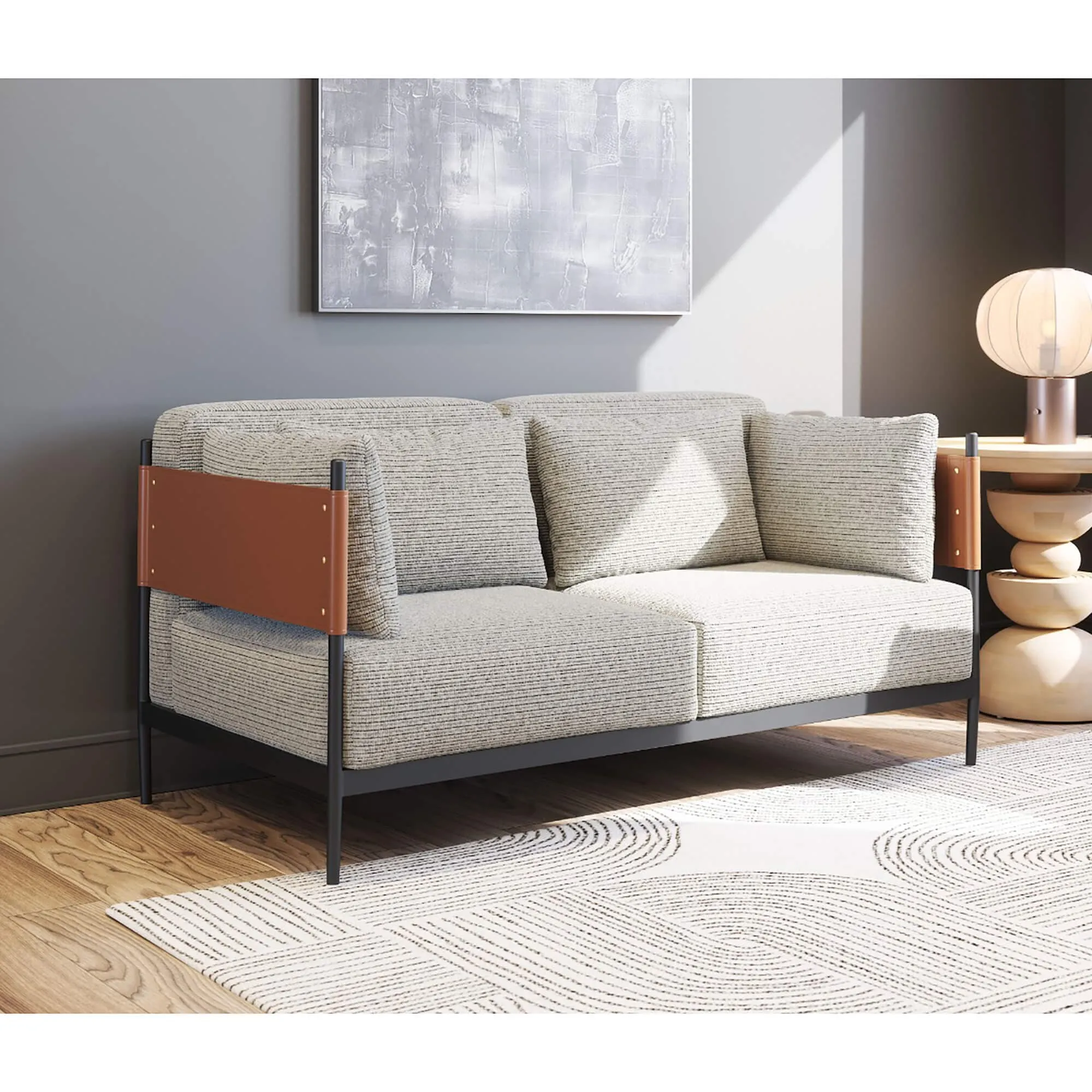 Stirbe Loveseat, Gray