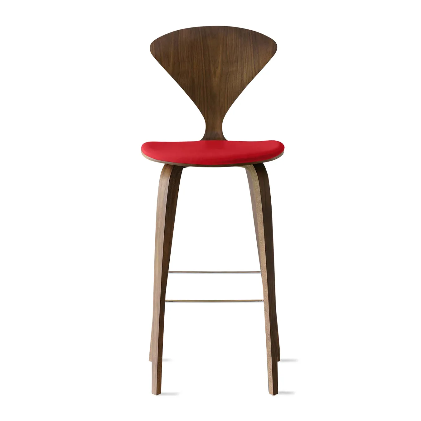 Stool with Wood Base - Upholstered Seat