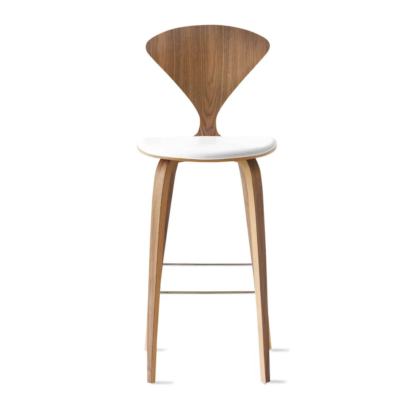 Stool with Wood Base - Upholstered Seat