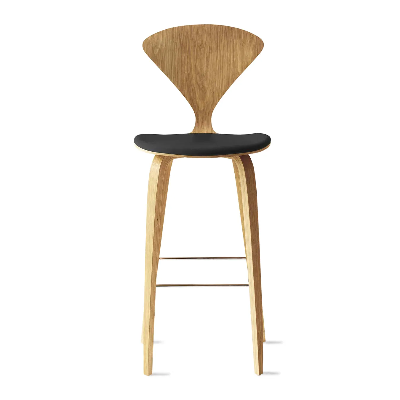 Stool with Wood Base - Upholstered Seat