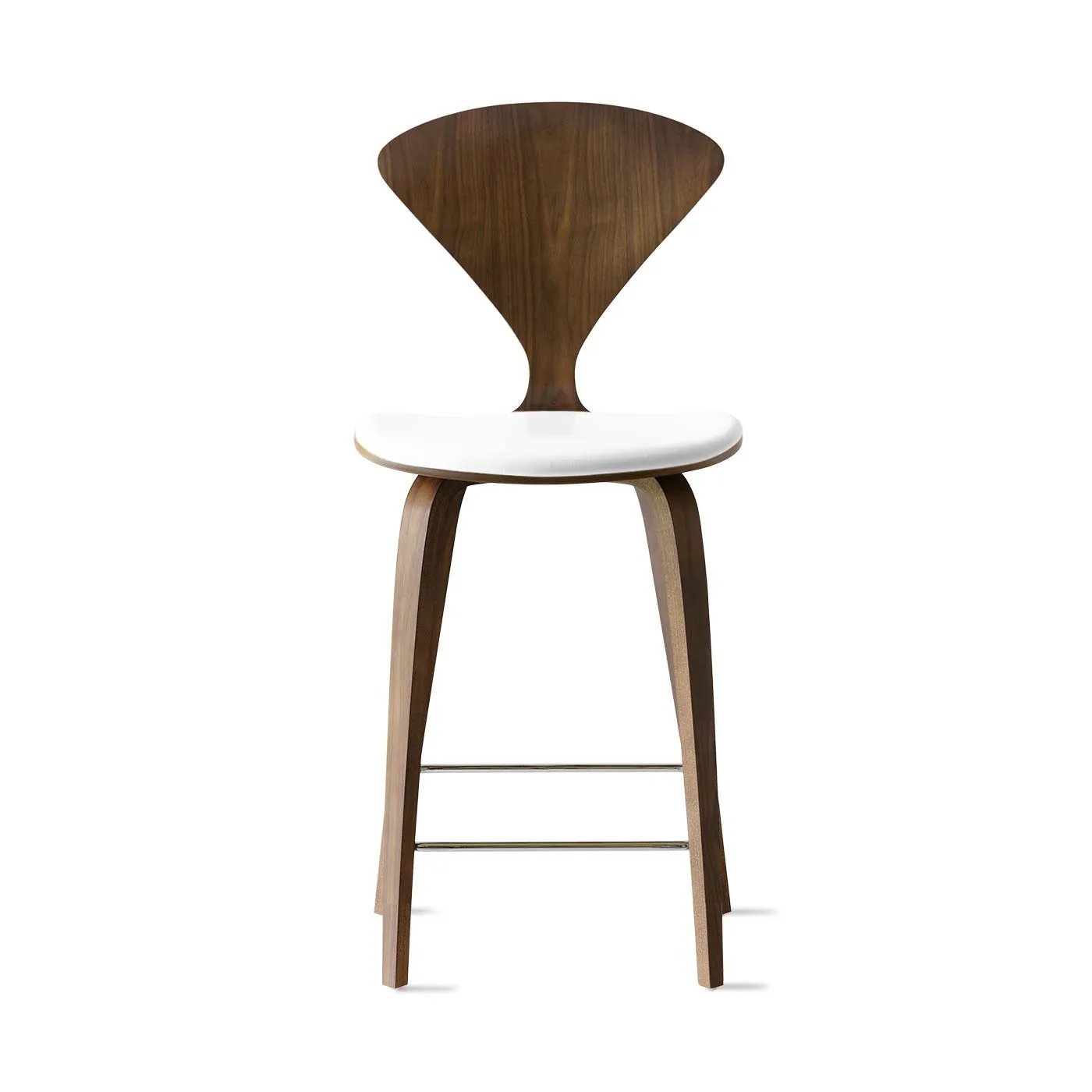 Stool with Wood Base - Upholstered Seat