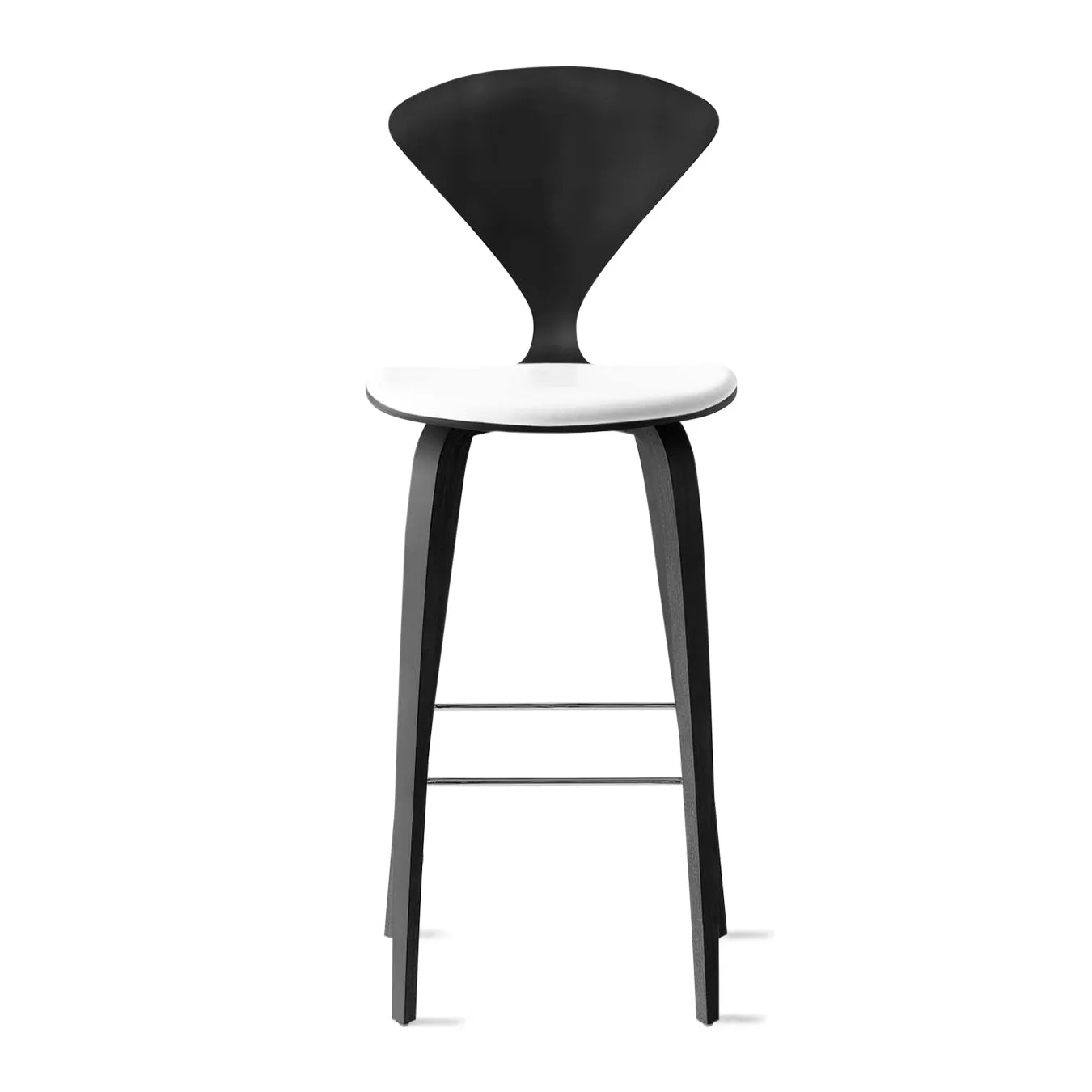 Stool with Wood Base - Upholstered Seat