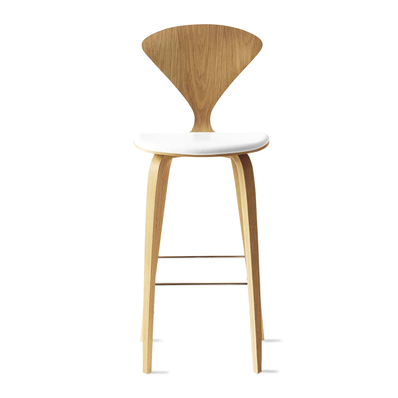 Stool with Wood Base - Upholstered Seat