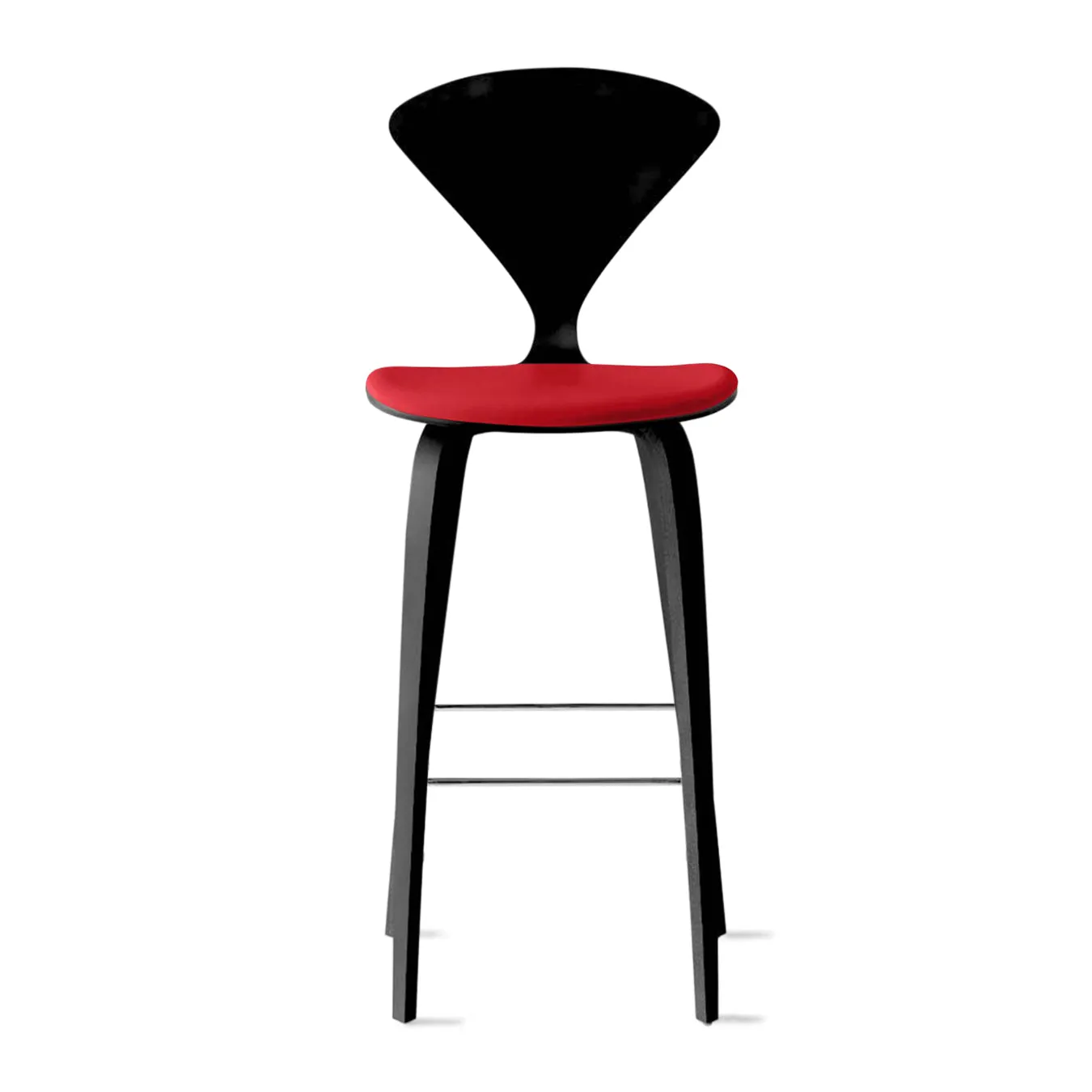 Stool with Wood Base - Upholstered Seat