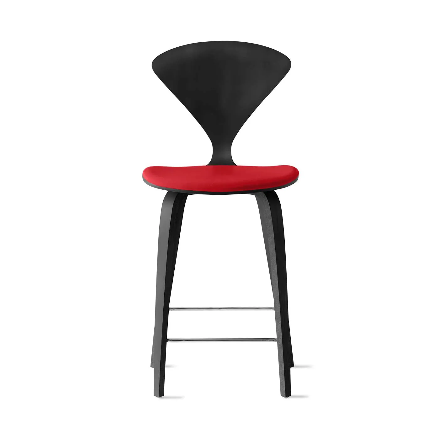 Stool with Wood Base - Upholstered Seat