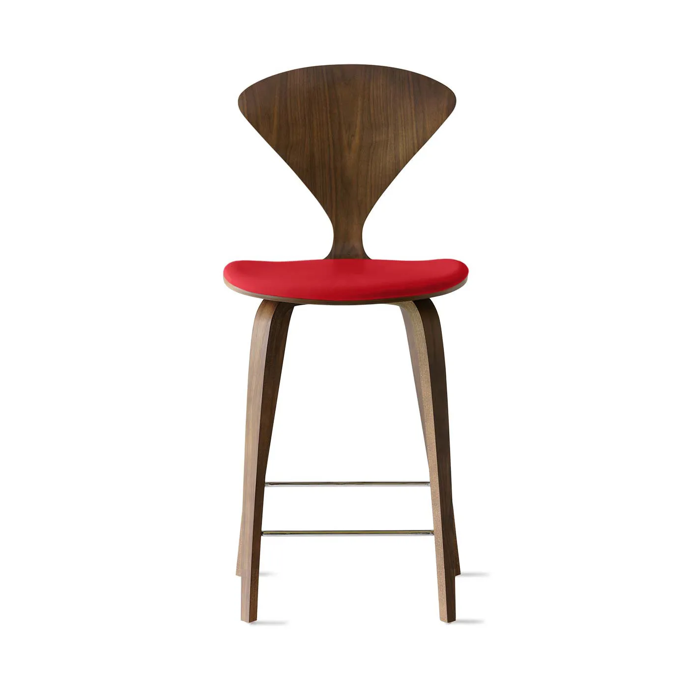 Stool with Wood Base - Upholstered Seat