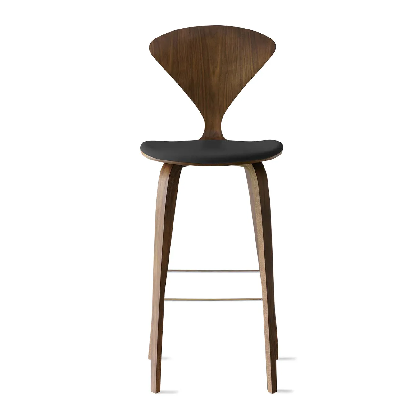 Stool with Wood Base - Upholstered Seat