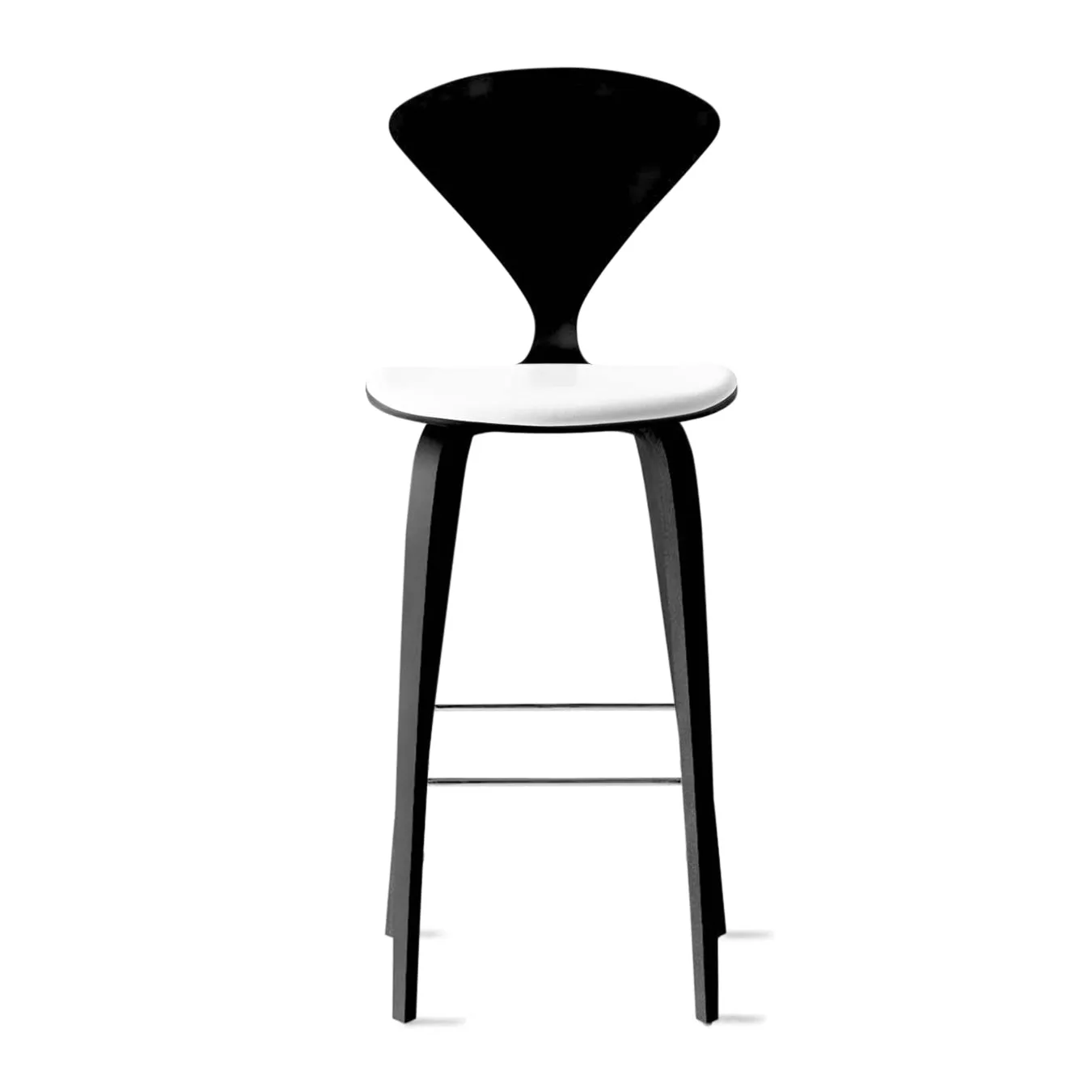 Stool with Wood Base - Upholstered Seat