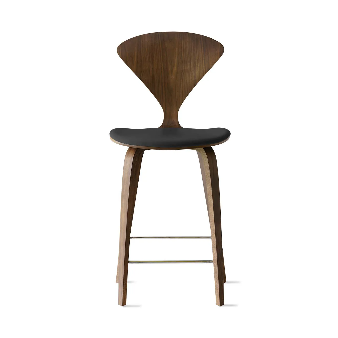 Stool with Wood Base - Upholstered Seat