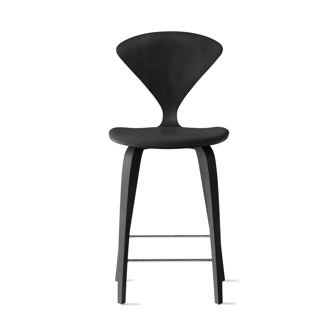 Stool with Wood Base - Upholstered Seat