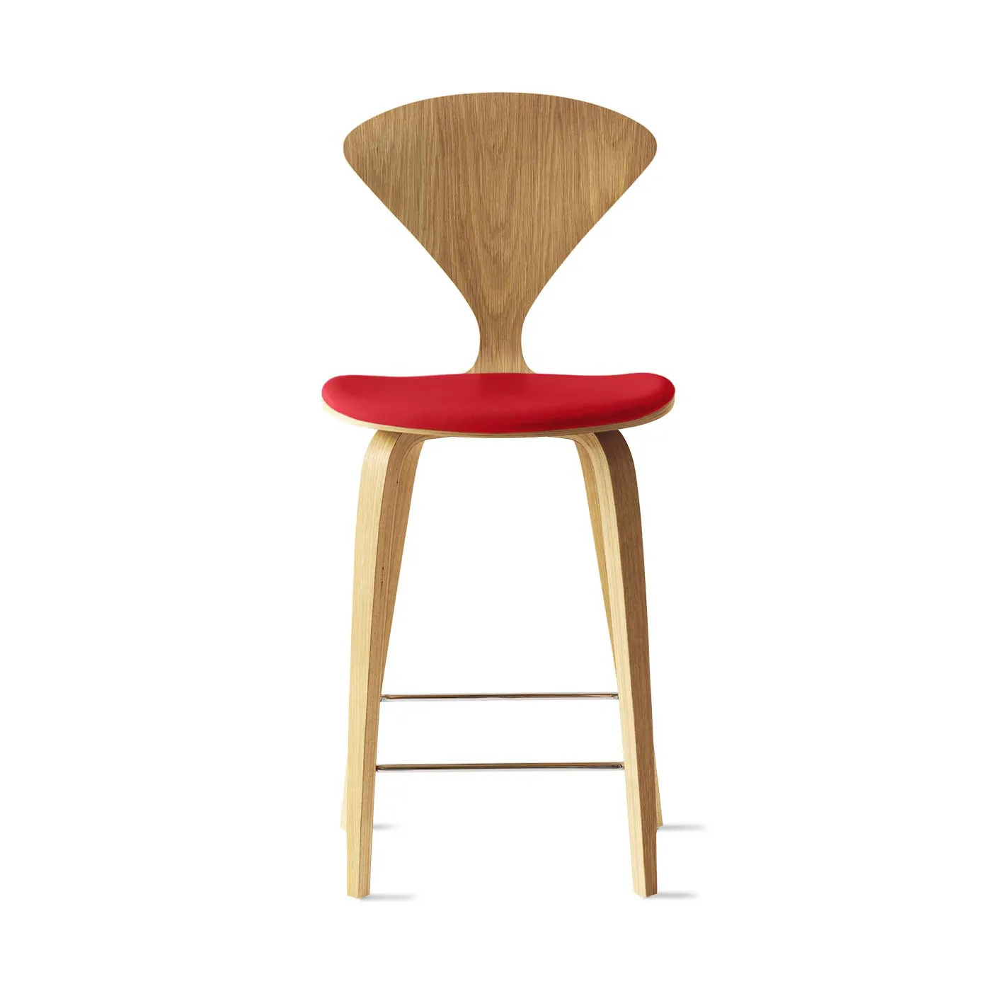 Stool with Wood Base - Upholstered Seat