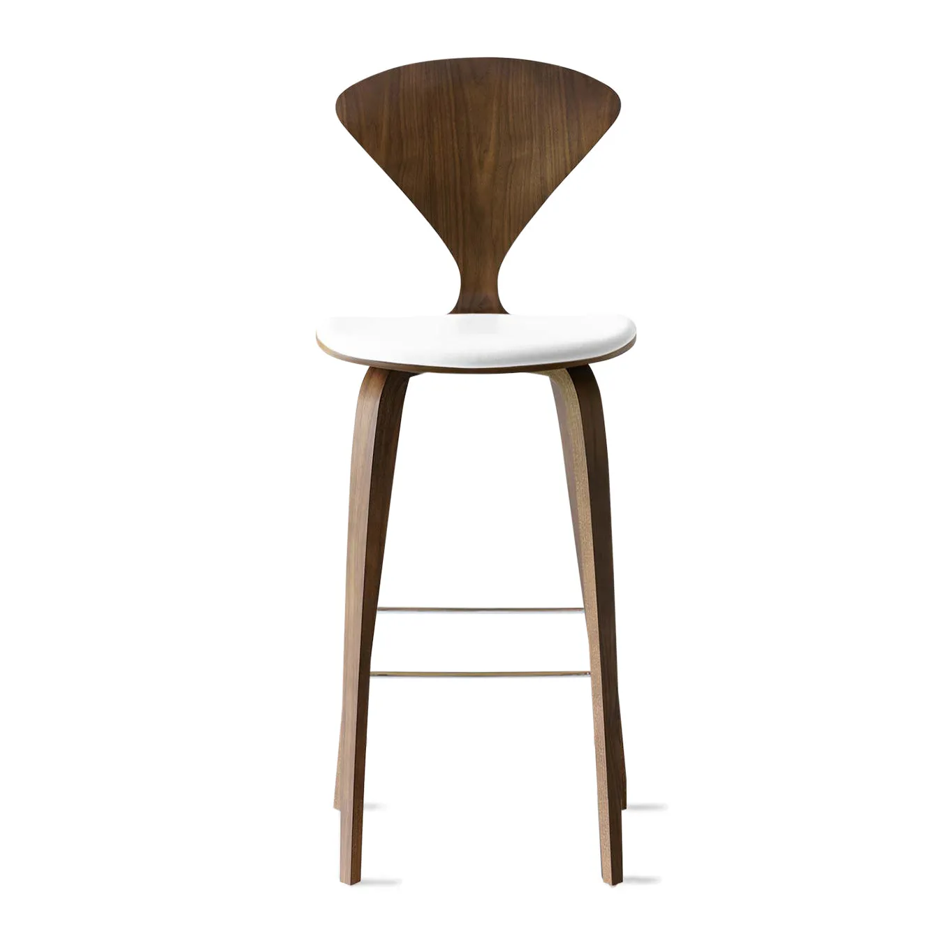 Stool with Wood Base - Upholstered Seat