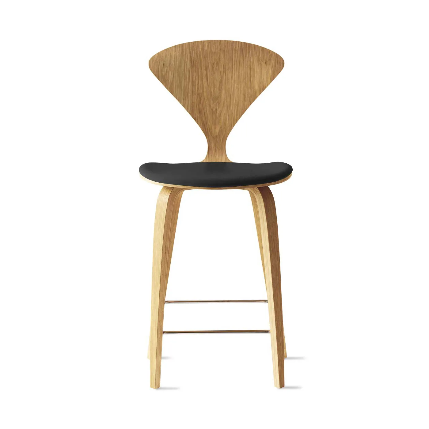 Stool with Wood Base - Upholstered Seat