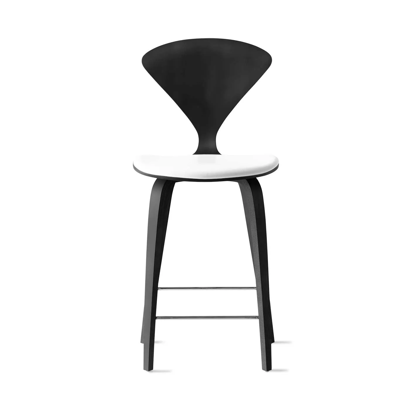 Stool with Wood Base - Upholstered Seat