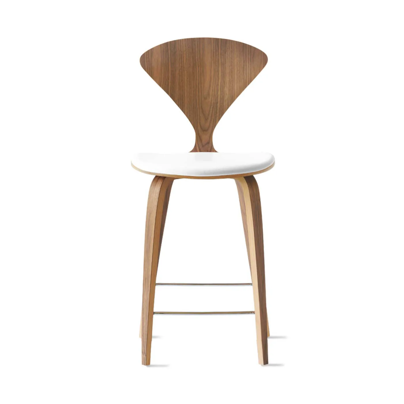 Stool with Wood Base - Upholstered Seat